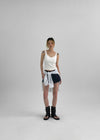Keperin V-Neck Lace Sleeveless Top (Built-in Bra)