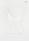Keperin V-Neck Lace Sleeveless Top (Built-in Bra)