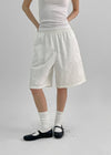[MADE] Dikit Oversized Cotton Bermuda Pants with Elastic Waist