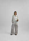 Langtree Nylon Shirring Two-Way Cargo Pants