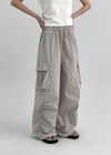 Langtree Nylon Shirring Two-Way Cargo Pants