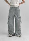 Langtree Nylon Shirring Two-Way Cargo Pants