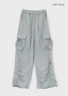 Langtree Nylon Shirring Two-Way Cargo Pants