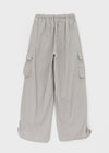 Langtree Nylon Shirring Two-Way Cargo Pants