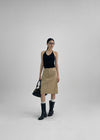 [MADE] Kipki Buckle Cotton Midi Skirt