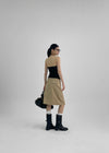 [MADE] Kipki Buckle Cotton Midi Skirt
