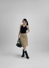 [MADE] Kipki Buckle Cotton Midi Skirt