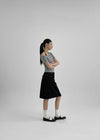 [MADE] Kipki Buckle Cotton Midi Skirt