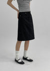 [MADE] Kipki Buckle Cotton Midi Skirt