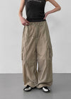 Lesher Two-Way Nylon Wide Cargo Pants