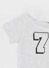 [MADE] Chapley Lettering Off-shoulder Short Sleeved T-shirt