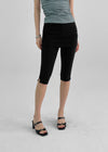 Tuin Slit Shirring Skirt Capri Pants
