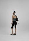 Tuin Slit Shirring Skirt Capri Pants
