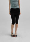 Tuin Slit Shirring Skirt Capri Pants