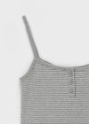 [MADE] Nutel Stripe Henley Neck Sleeveless Top