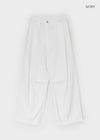 Kewin Back Banding Wide Nylon Pants
