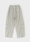 Kewin Back Banding Wide Nylon Pants