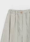 Kewin Back Banding Wide Nylon Pants
