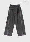 Parting Folding Line Nylon String Pants