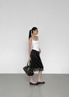 Coolaning Ribbed Rounded Square Sleeveless Top