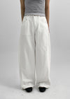 Holien Folding Snap Wide Cotton Pants