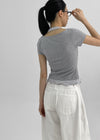 Holien Folding Snap Wide Cotton Pants