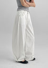 Holien Folding Snap Wide Cotton Pants