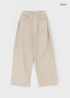 Holien Folding Snap Wide Cotton Pants