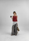 Tenma Summer Stripe Wide Banding Pants