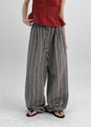 Tenma Summer Stripe Wide Banding Pants