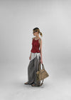 Tenma Summer Stripe Wide Banding Pants