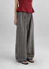 Tenma Summer Stripe Wide Banding Pants