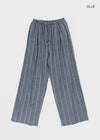 Tenma Summer Stripe Wide Banding Pants