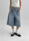 Robka Stripe Bermuda Denim Pants