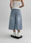 Robka Stripe Bermuda Denim Pants