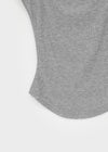 Coolaning Ribbed Rounded Square Sleeveless Top