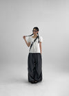 (UNISEX) Jubel Track Pintuck Nylon String Pants