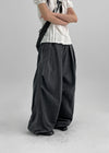 (UNISEX) Jubel Track Pintuck Nylon String Pants