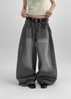 Muddly Seamline Wide Denim Pants