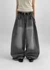 Muddly Seamline Wide Denim Pants
