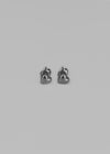 Tuber Mini Heart Silver Earrings