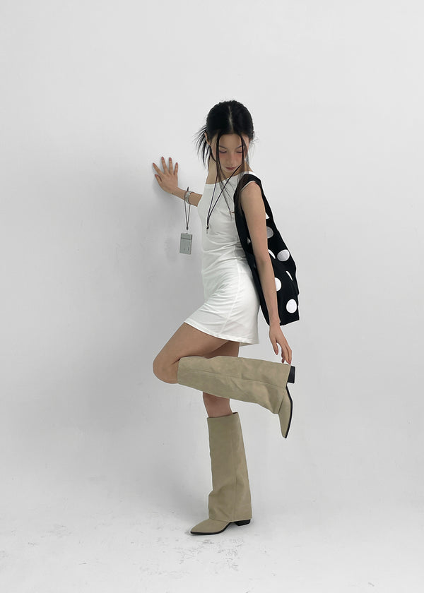 【BLACKUP】Shuvicho Stiletto Folding Boots Shubicho Stiletto Folding Boots – BLACKUP