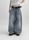Muddly Seamline Wide Denim Pants