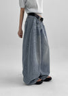 Muddly Seamline Wide Denim Pants