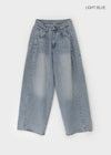 Muddly Seamline Wide Denim Pants