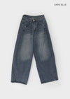 Muddly Seamline Wide Denim Pants