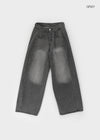 Muddly Seamline Wide Denim Pants