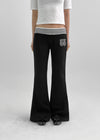 Chilav Number Low Bootcut Banding Pants