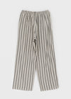 (UNISEX) Ofima Stripe Linen Wide Banding Pants