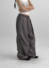 (UNISEX) Jubel Track Pintuck Nylon String Pants